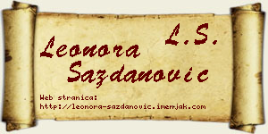 Leonora Sazdanović vizit kartica